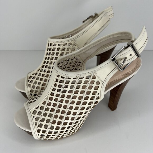 Gianni Bini Shoes - Gianni Bini Bohemian Class Heels Womens Size 6.5 Peep-Toe Cut-Out Buckled Shoes